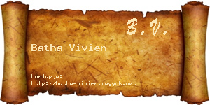 Batha Vivien névjegykártya